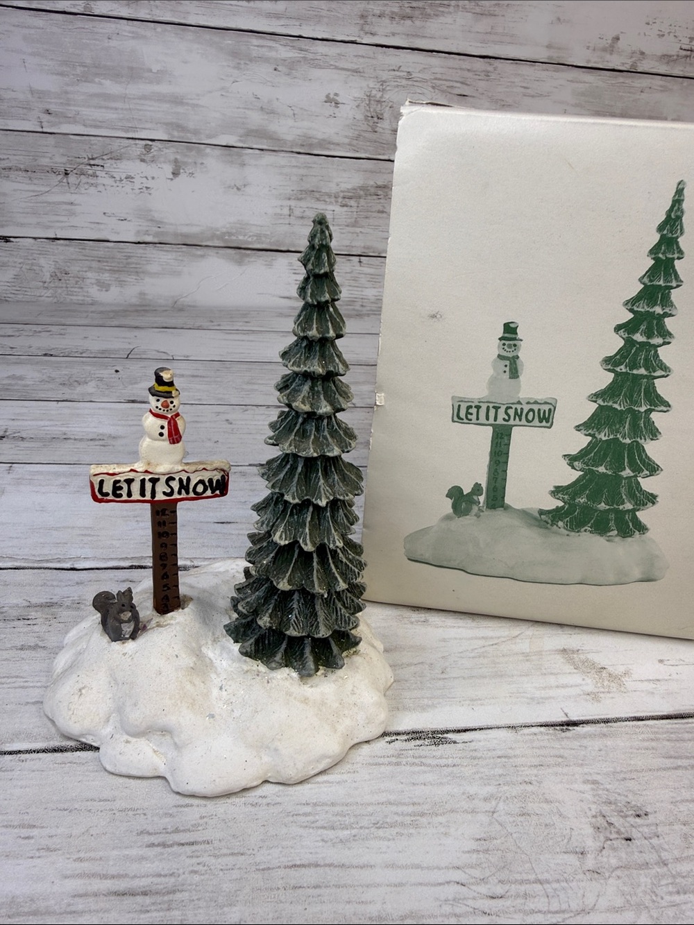 Department 56 Let it Snow Snowman Sign with box